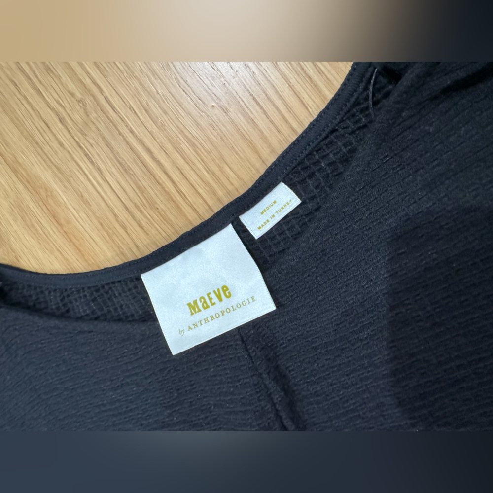 Maeve Anthropologie Claire black batwing pullover size medium - Picture 5 of 8